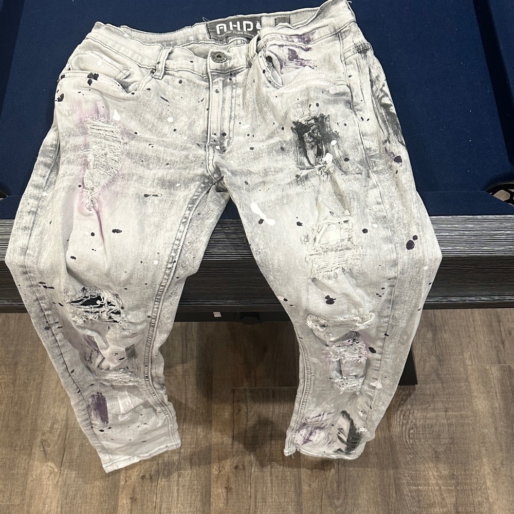 Distressed jeans